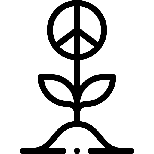 Peace peace shapes and symbols plant icon
