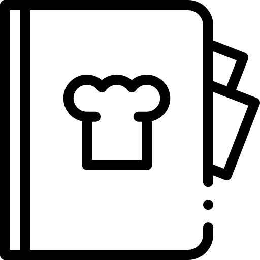 Recipe book recipe book kitchen food and restaurant icon