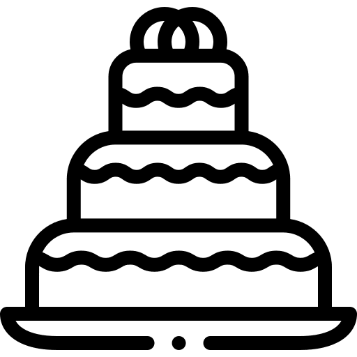 Wedding cake sweet bakery wedding cake icon