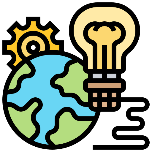 Innovation project education light bulb icon