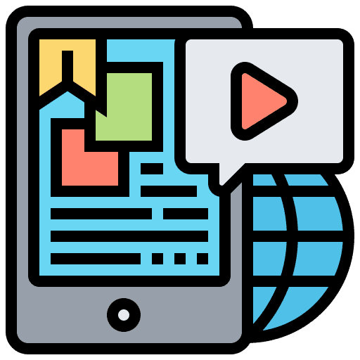 Online learning online learning multimedia online education icon