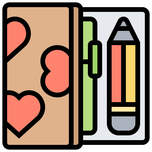 Pencil box office material education package icon