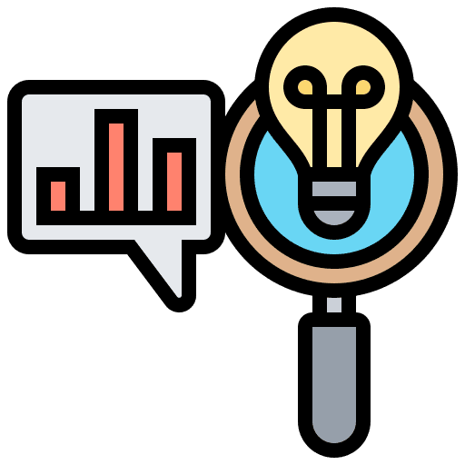 Research data analysis data analytics education icon