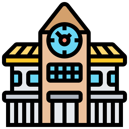 School building classroom campus icon