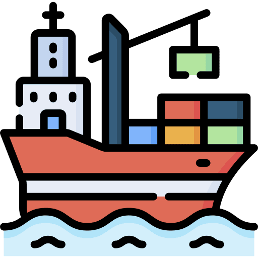 Cargo ship shipping cargo ship vessel icon