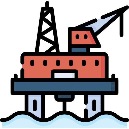 Drilling rig petroleum machine natural gas icon