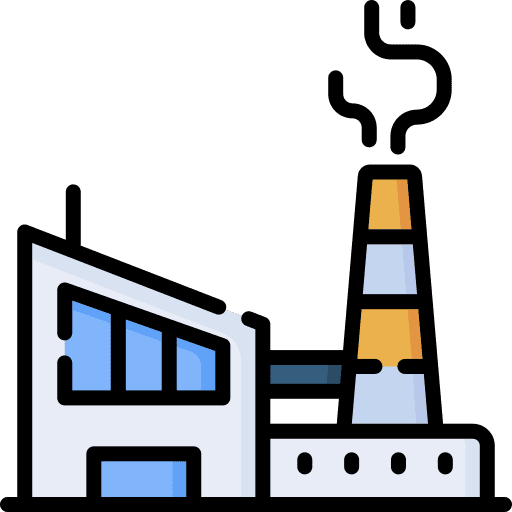 Factory company industry buildings icon