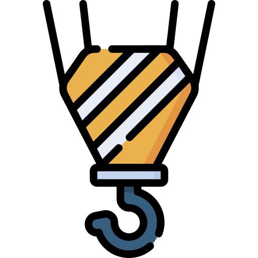 Hook crane construction hook icon