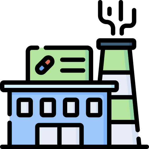 Industry powerplant factory building icon