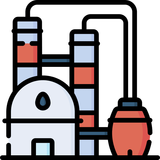 Oil industry refinery station petroleum icon