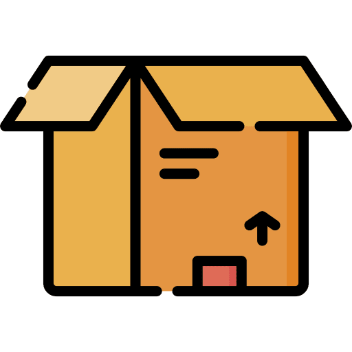 Package box shipping and delivery packaging icon