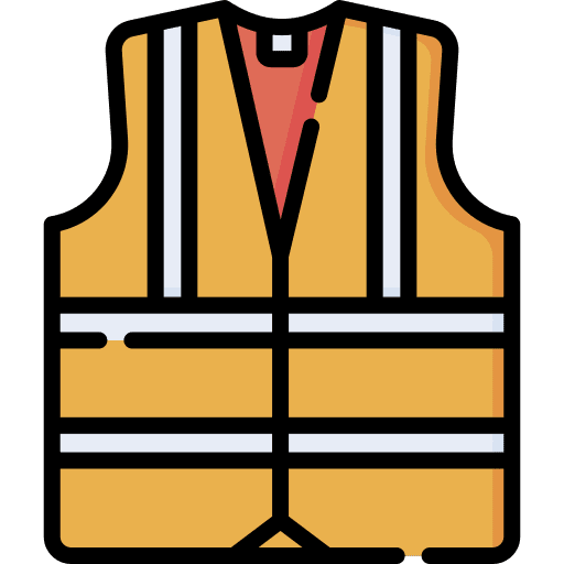 Vest high visibility vest equipment life jacket icon