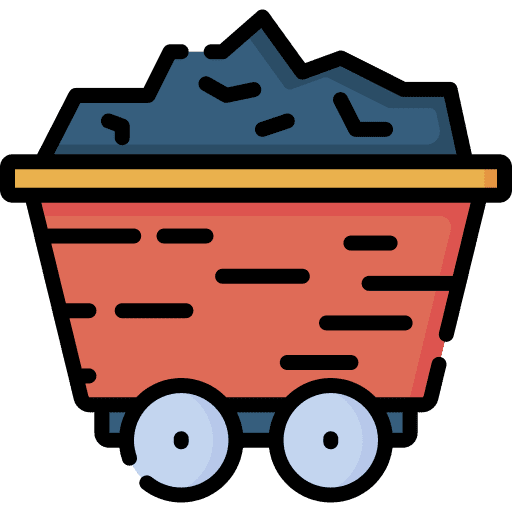 Coal transportation coal combustible icon