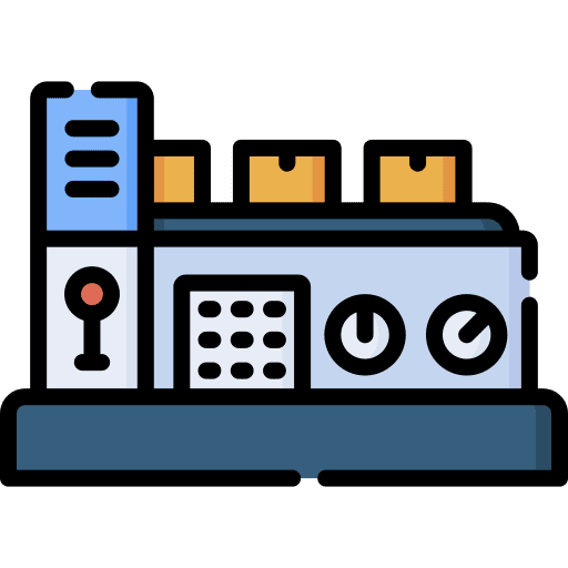 Conveyor manufacturing industry machine icon