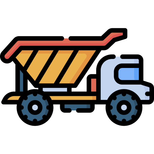 Truck heavy vehicle dumper truck industry icon