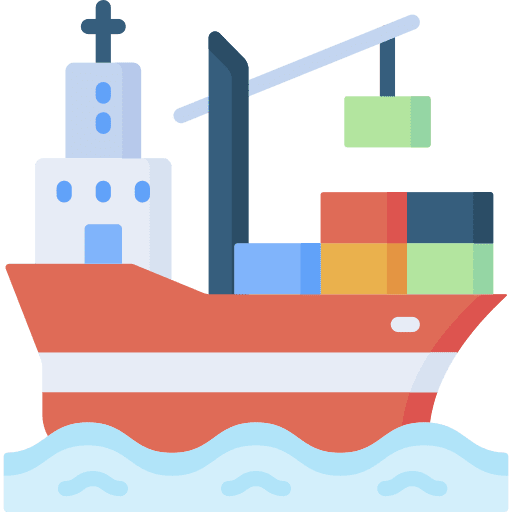 Cargo ship ferry boat ship cargo icon