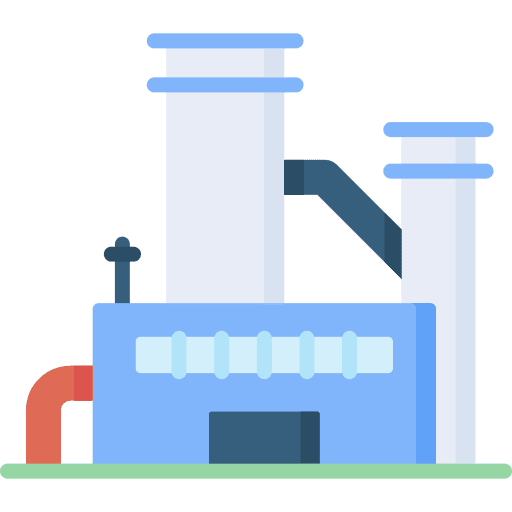 Factory industry powerplant buildings icon