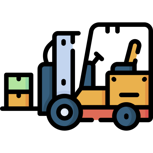 Forklift lift industrial cargo icon