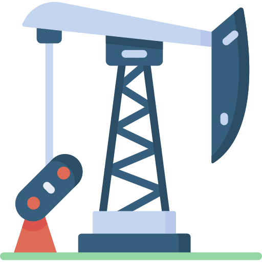 Oil pump construction and tools pumpjack buildings icon