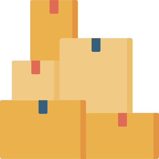 Packages warehouse bulk shipping icon