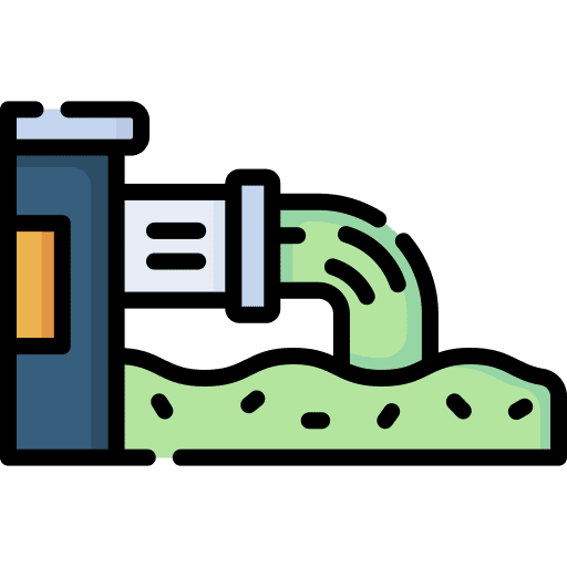 Waste water nuclear radioactive contamination icon