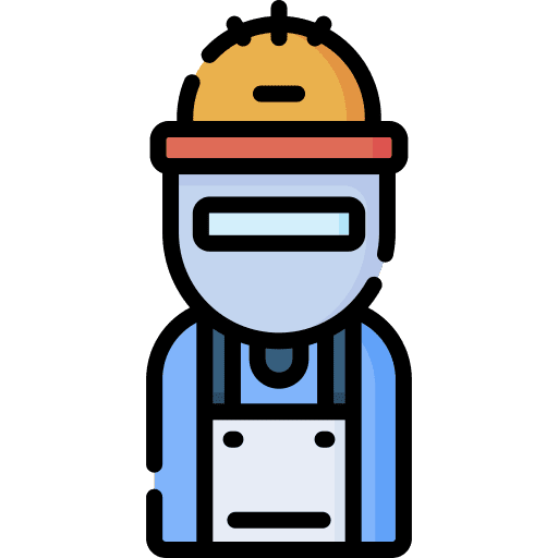 Welder professions and jobs job construction and tools icon