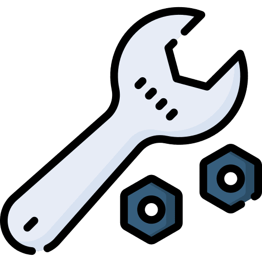 Wrench maintenance metal gear improvement icon