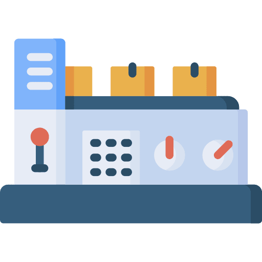 Conveyor product production manufacturing icon