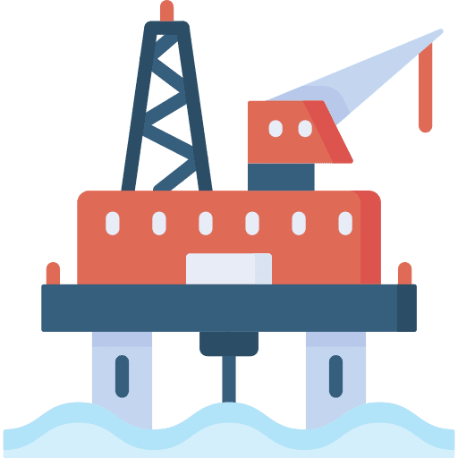 Drilling rig natural gas drilling rig tower icon