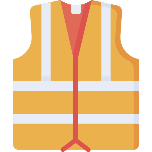 Vest life vest construction and tools vest icon