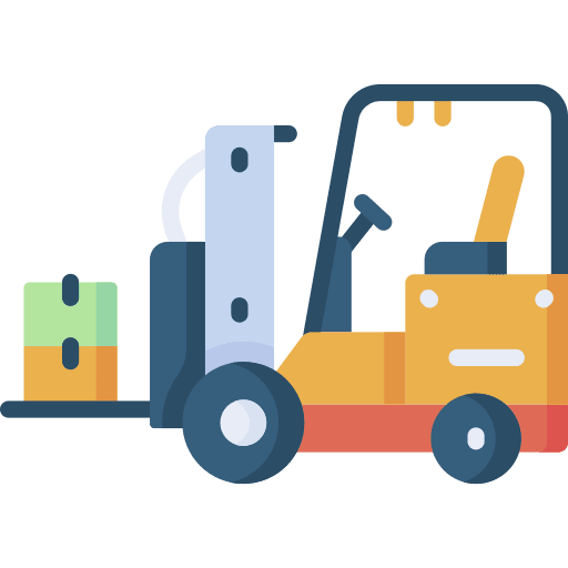 Forklift forklift packages delivery icon