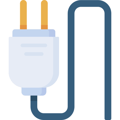 Plug power electronics energy icon