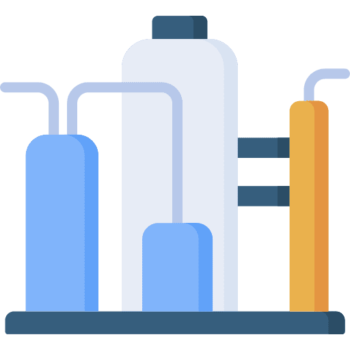 Refinery architecture and city refinery industry icon