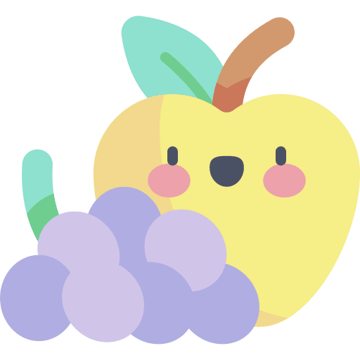 Healthy food fruits food and restaurant apple icon