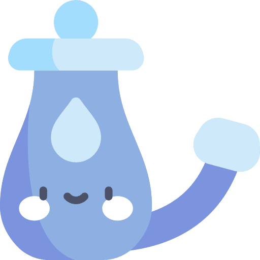 Neti pot water nasal cleaning icon