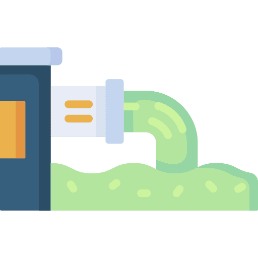 Waste water pollution industry sewage icon