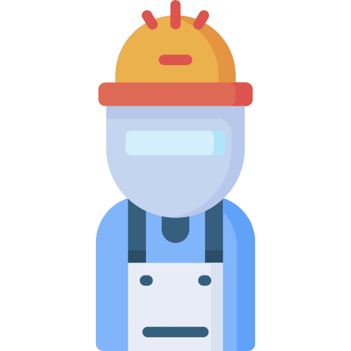 Welder construction and tools profession people icon