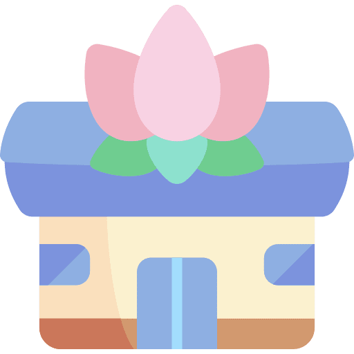 Yoga wellness architecture and city building icon