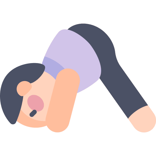 Downward facing dog position people stretching icon