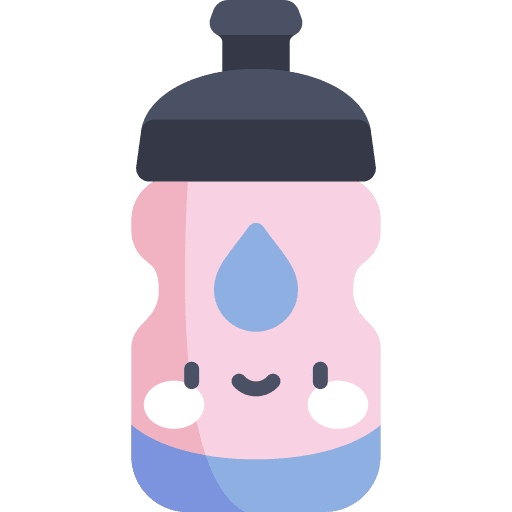 Water bottle food and restaurant water hydratation icon