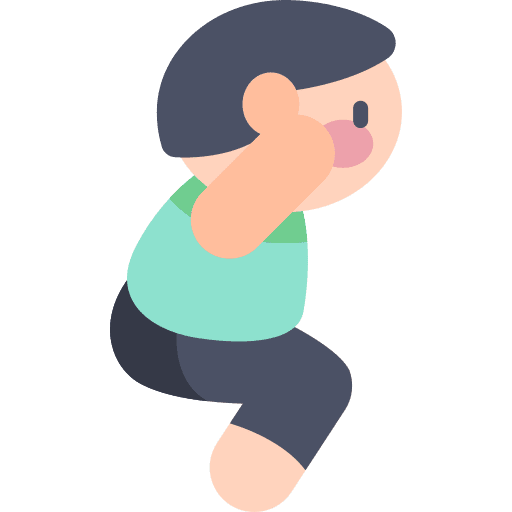 Yoga excercise body chair icon