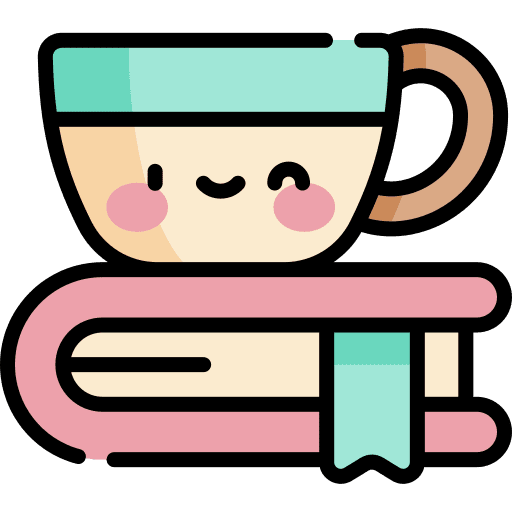 Book tea education cup icon