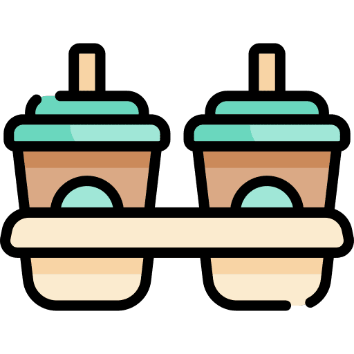 Coffee drink food and restaurant paper cup icon
