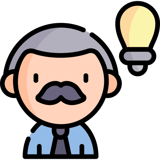 Creative lightbulb people idea icon