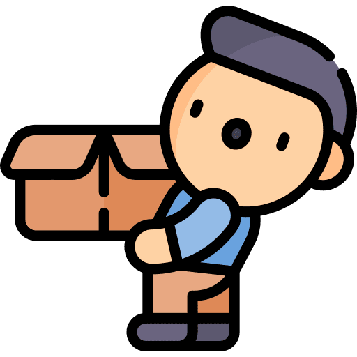 Responsible man holding boy icon