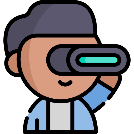 Searching man binoculars looking icon