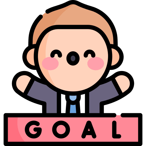 Goal success business and finance business icon
