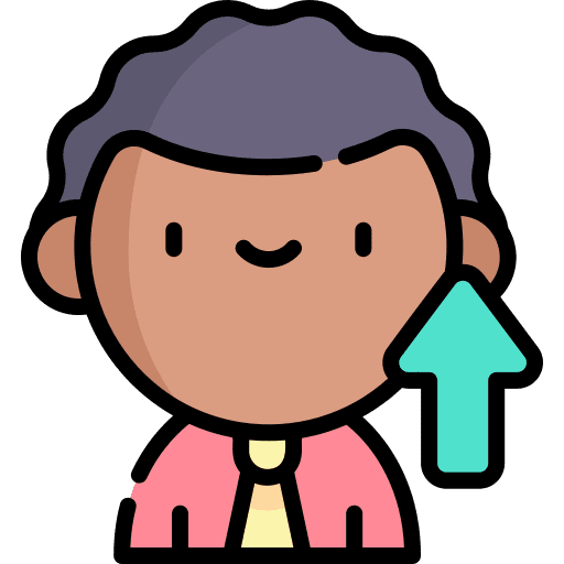 Job promotion business and finance up arrow job promotion icon