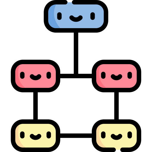 Organization chart structure organization structure business and finance icon