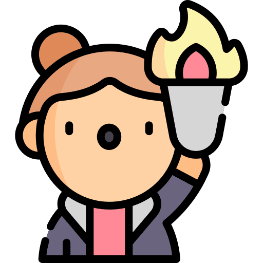 Torch leader man boss icon